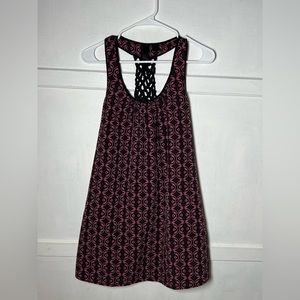 Size small pink and black frock with lace detail racer back